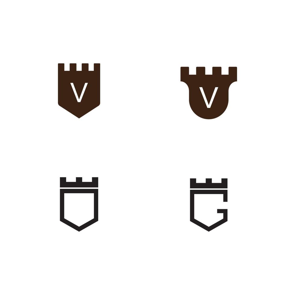 château logo vecteur icône illustration