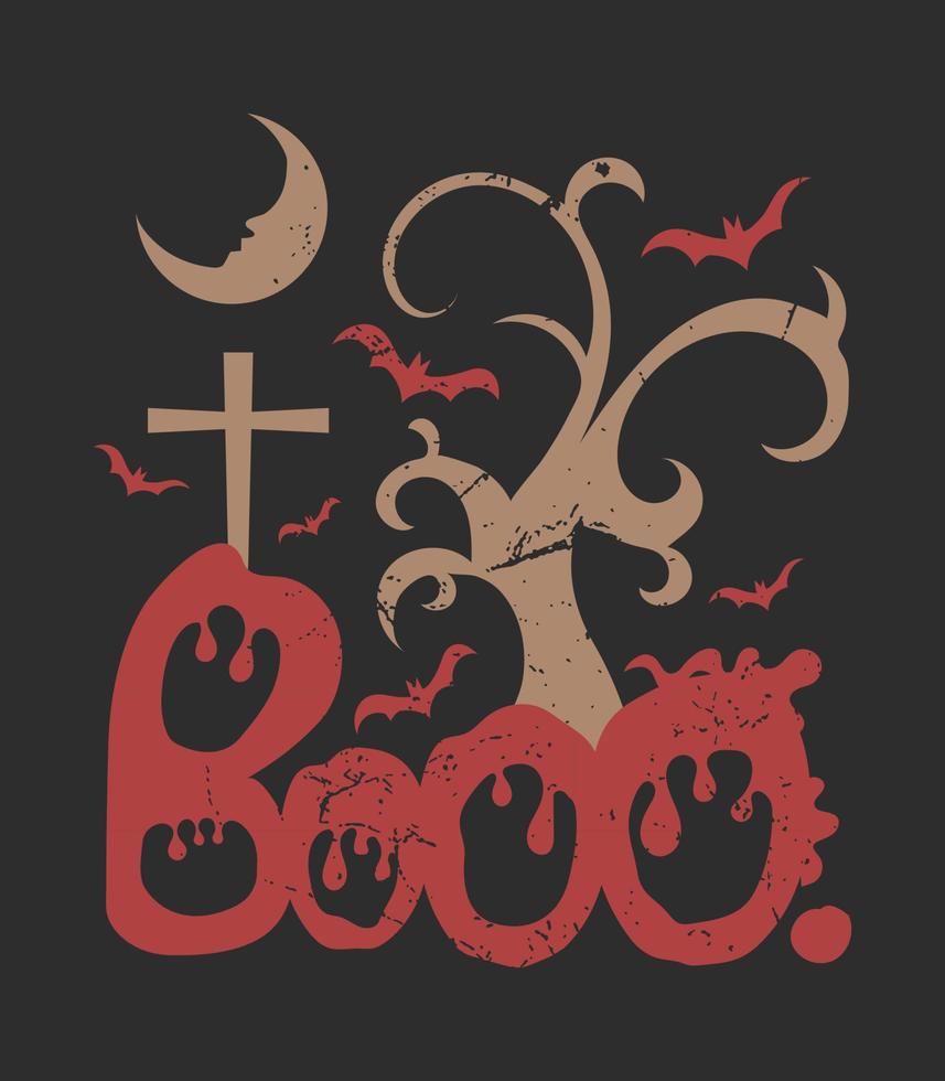 dessins de t-shirt halloween effrayants vecteur