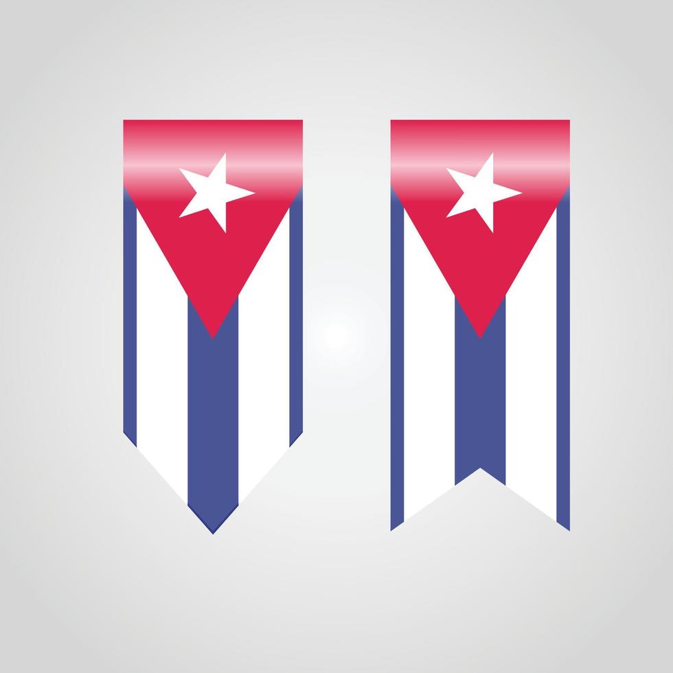 Cuba drapeau suspendu vecteur