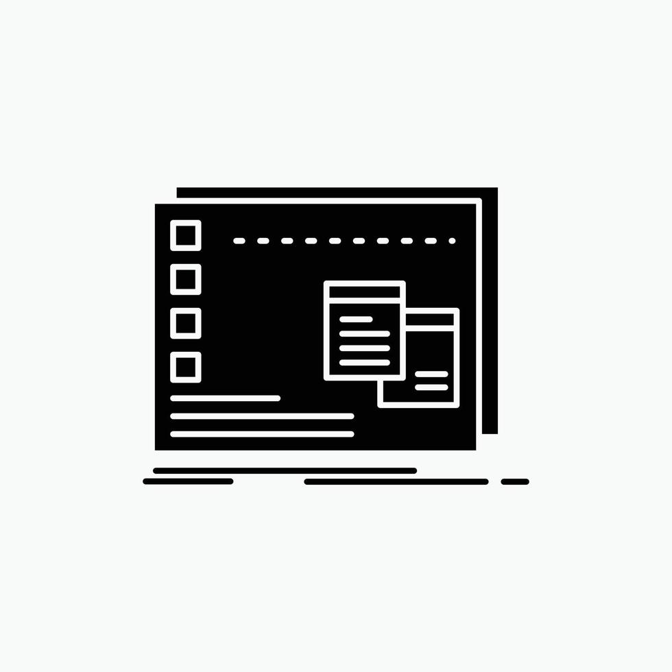 la fenêtre. Mac. opérationnel. os. icône de glyphe de programme. illustration vectorielle isolée vecteur