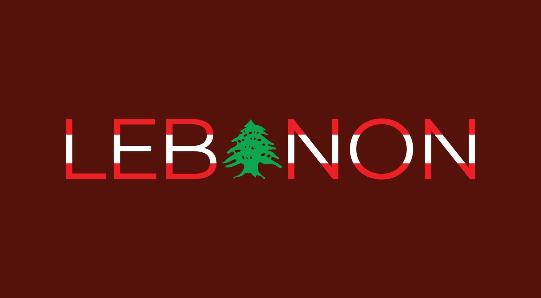 conception de typographie du liban vecteur