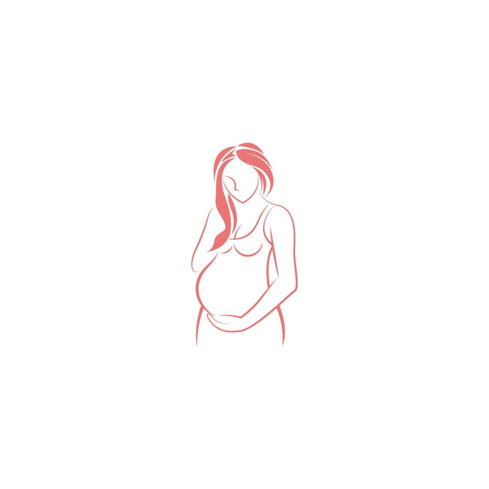 illustration de conception icône logo grossesse vecteur