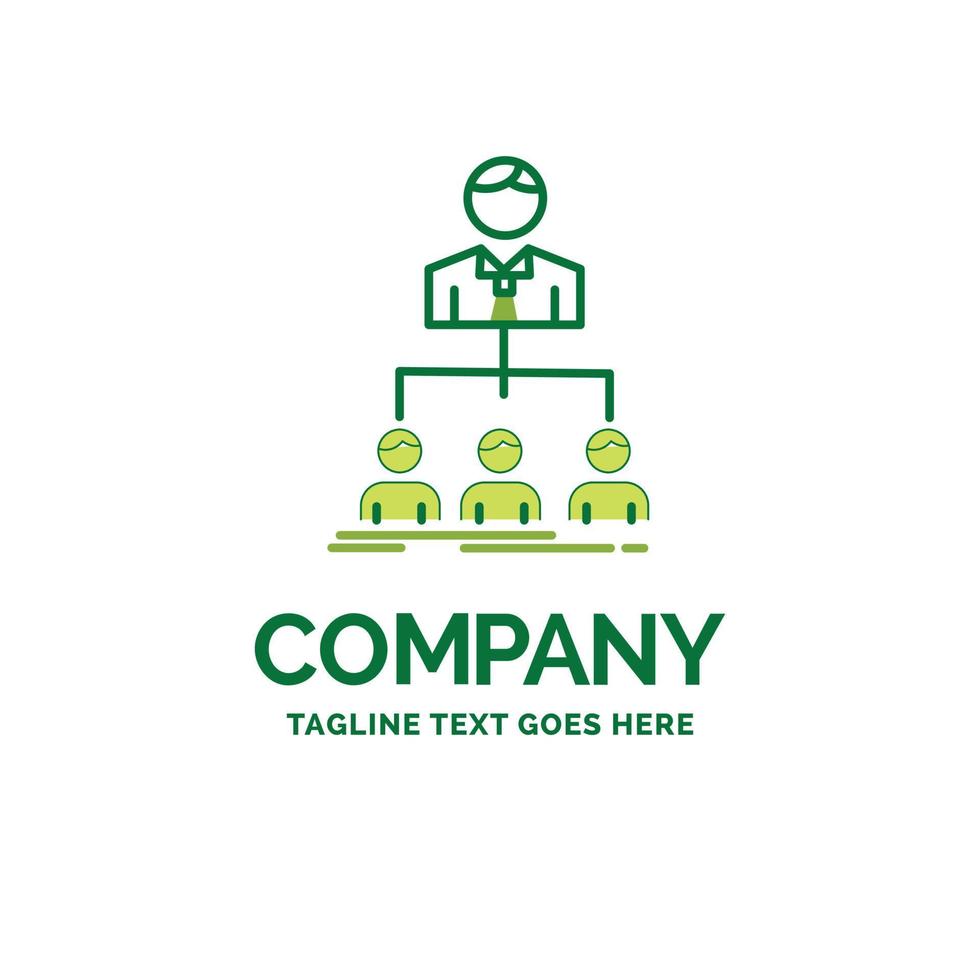 équipe. travail en équipe. organisme. groupe. modèle de logo d'entreprise plat de société. conception de marque verte créative. vecteur