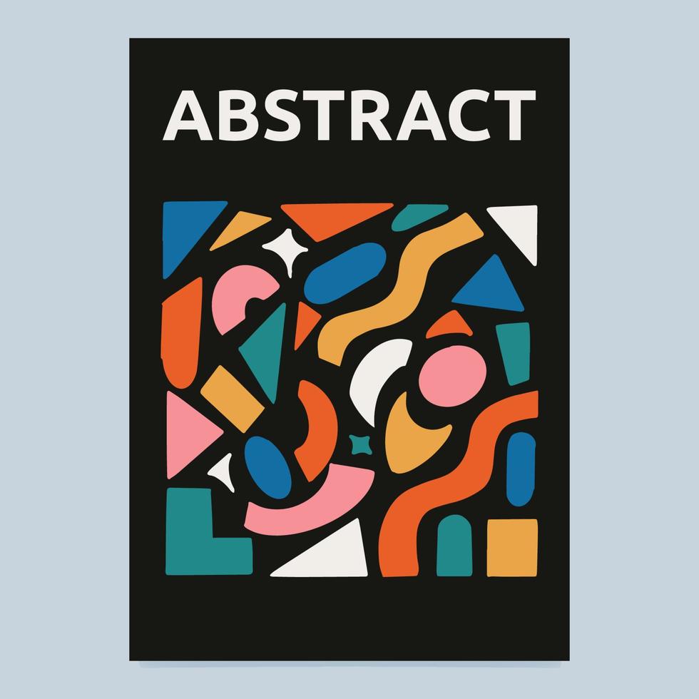 affiche abstraite tendance avec des formes texturées simples. vecteur