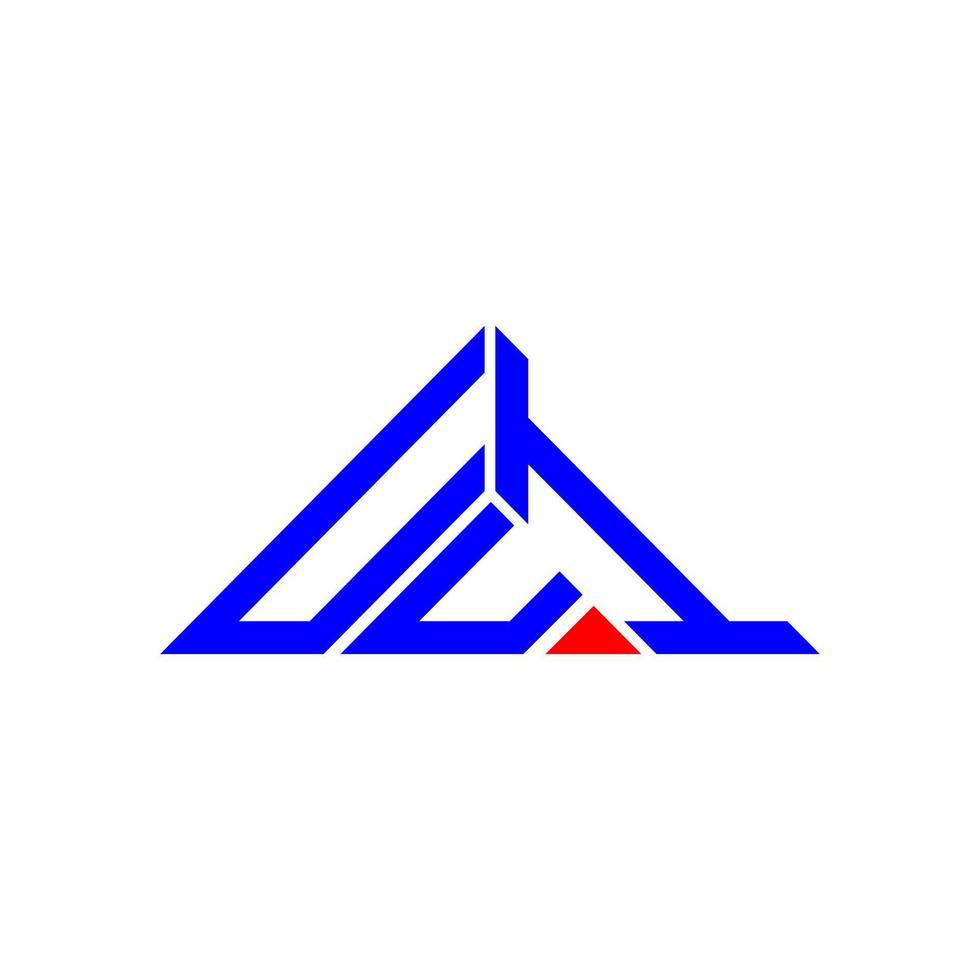 conception créative du logo de lettre uui avec graphique vectoriel, logo uui simple et moderne en forme de triangle. vecteur