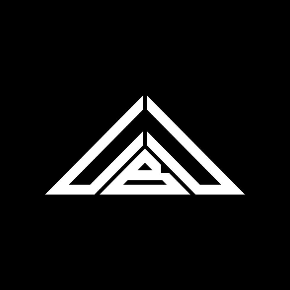 conception créative du logo de lettre ubu avec graphique vectoriel, logo ubu simple et moderne en forme de triangle. vecteur