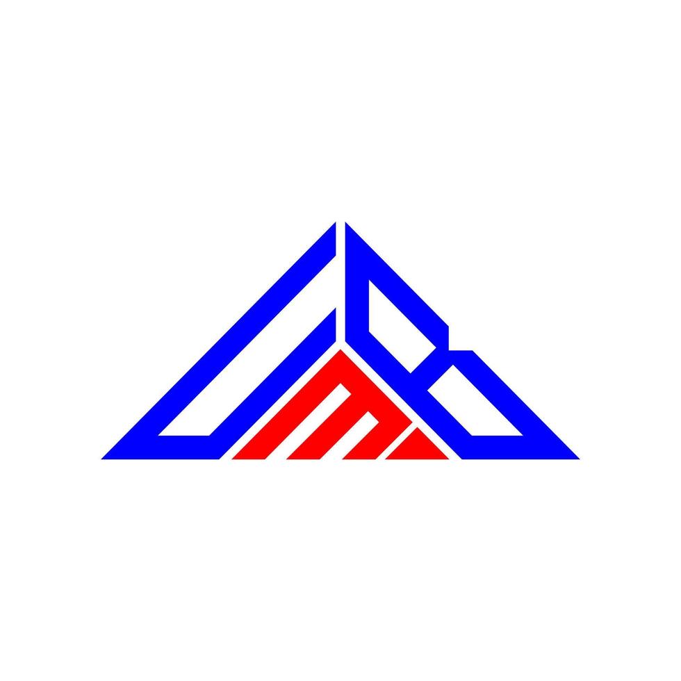 création de logo de lettre umb avec graphique vectoriel, logo umb simple et moderne en forme de triangle. vecteur