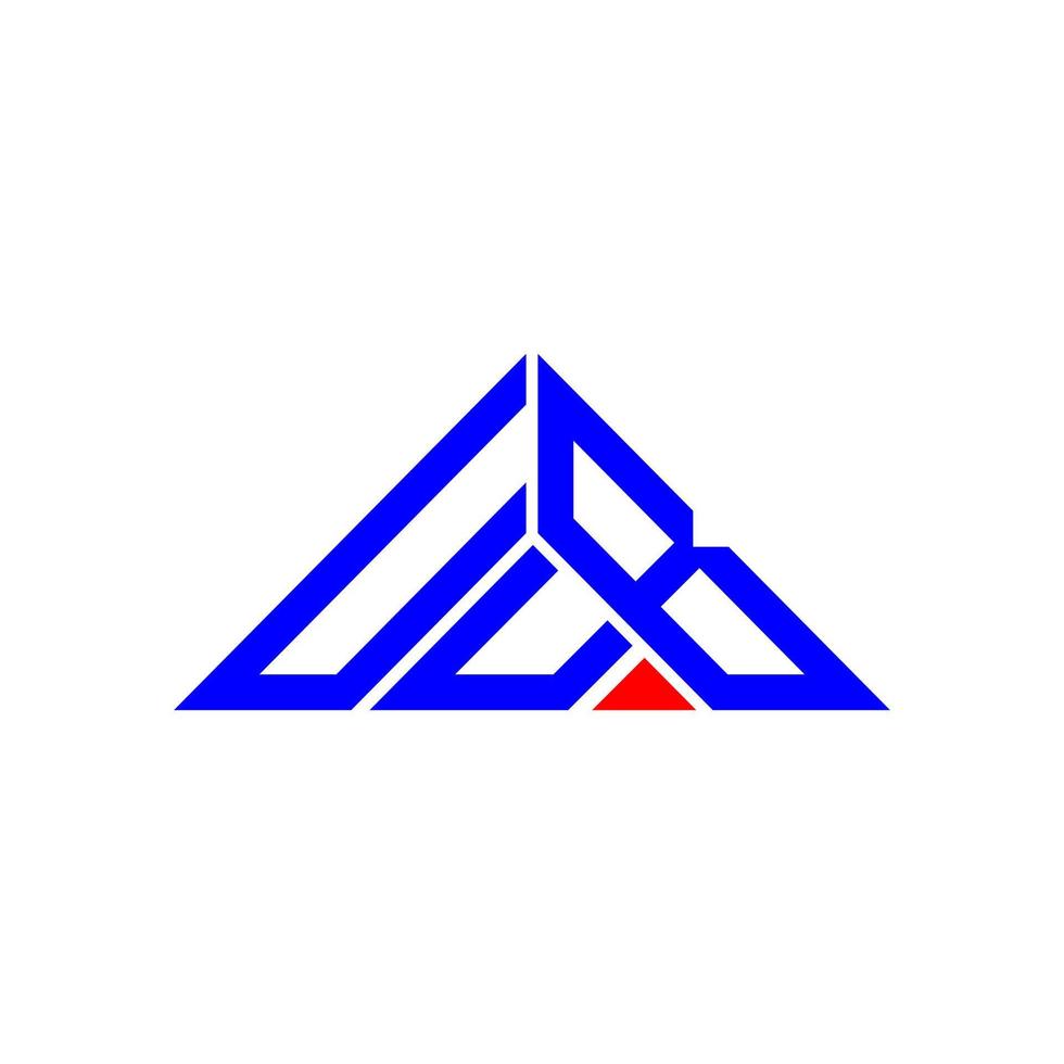 conception créative du logo de lettre uub avec graphique vectoriel, logo uub simple et moderne en forme de triangle. vecteur