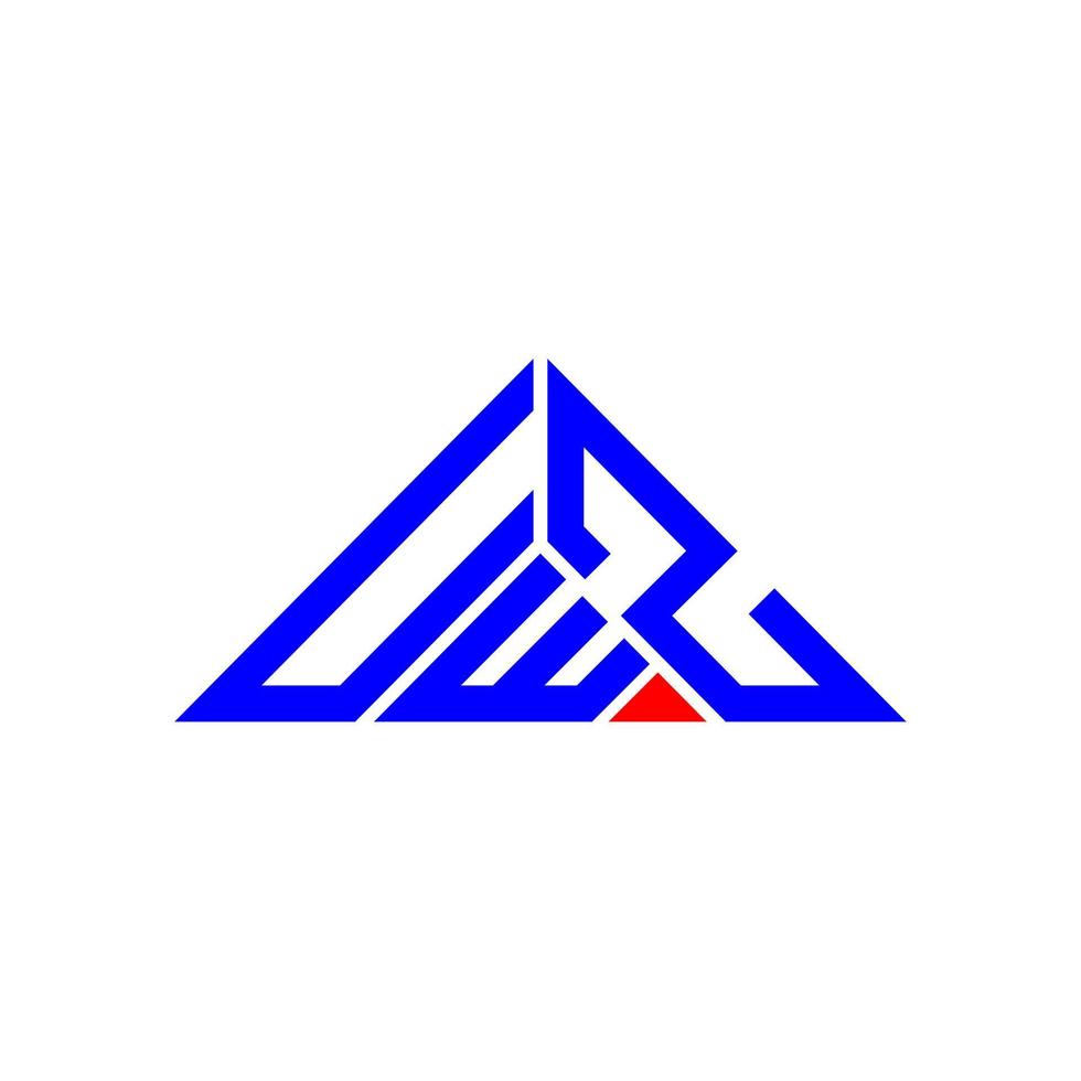 conception créative du logo de lettre uwz avec graphique vectoriel, logo uwz simple et moderne en forme de triangle. vecteur