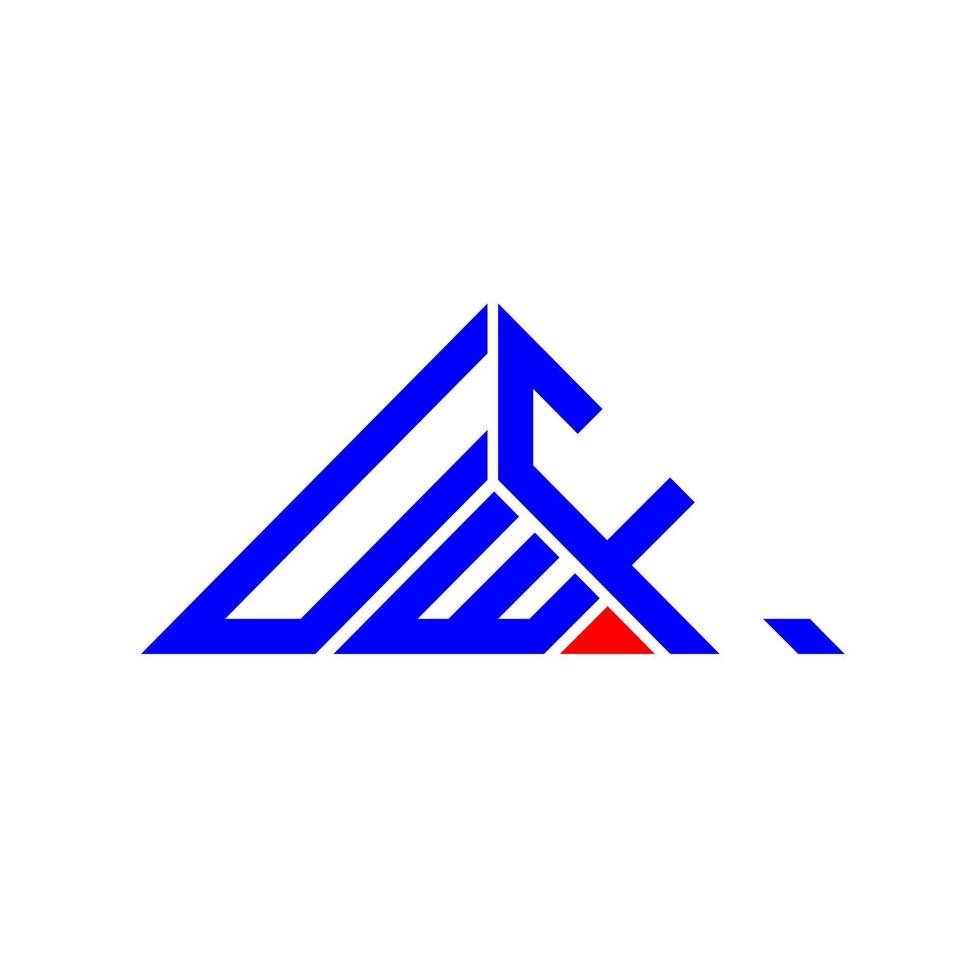 conception créative de logo de lettre uwf avec graphique vectoriel, logo uwf simple et moderne en forme de triangle. vecteur