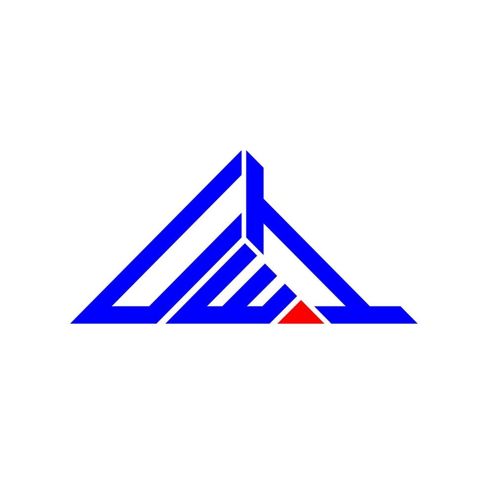 conception créative du logo de lettre uwi avec graphique vectoriel, logo uwi simple et moderne en forme de triangle. vecteur