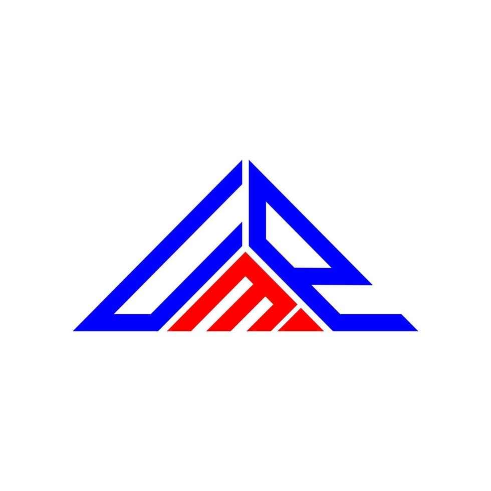 création de logo de lettre ump avec graphique vectoriel, logo ump simple et moderne en forme de triangle. vecteur