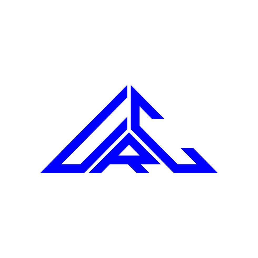 conception créative du logo de lettre urc avec graphique vectoriel, logo urc simple et moderne en forme de triangle. vecteur