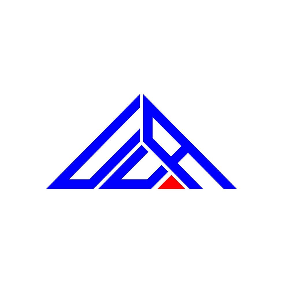 conception créative du logo de lettre uua avec graphique vectoriel, logo uua simple et moderne en forme de triangle. vecteur