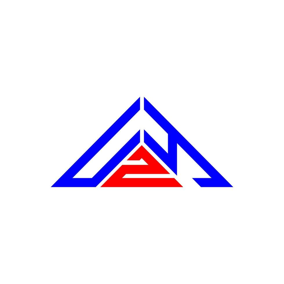 conception créative du logo de lettre uzy avec graphique vectoriel, logo uzy simple et moderne en forme de triangle. vecteur