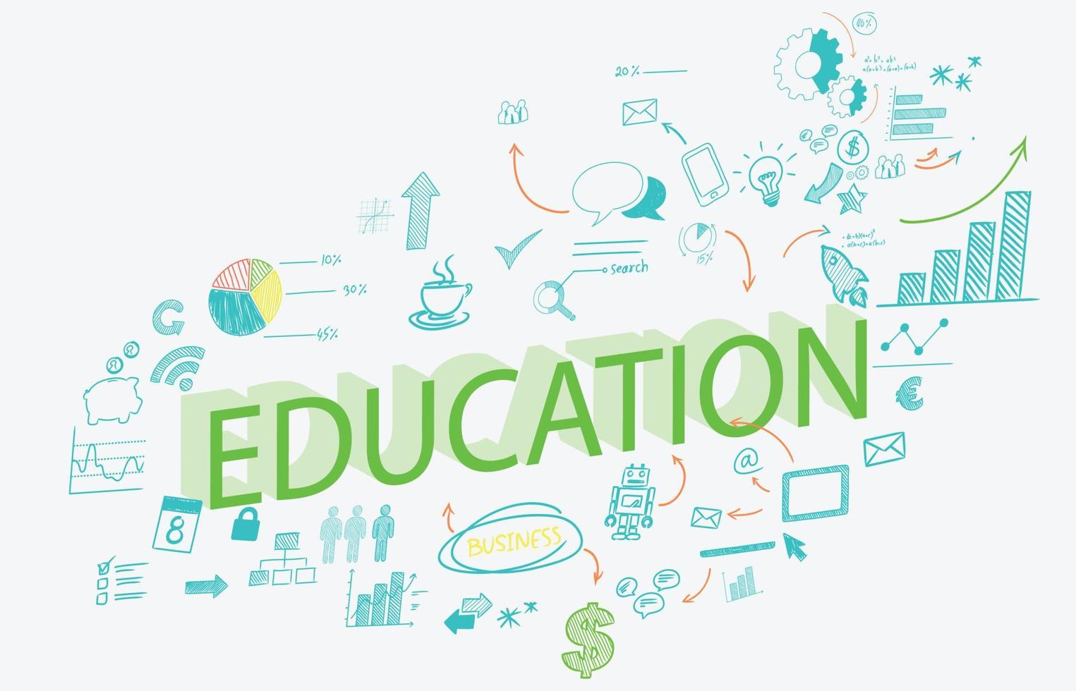 idée d'éducation et entreprise vecteur