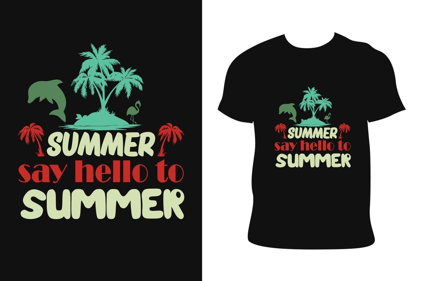 conception de t-shirt d'été. tee-shirt d'été. vecteur libre de t-shirt d'été.