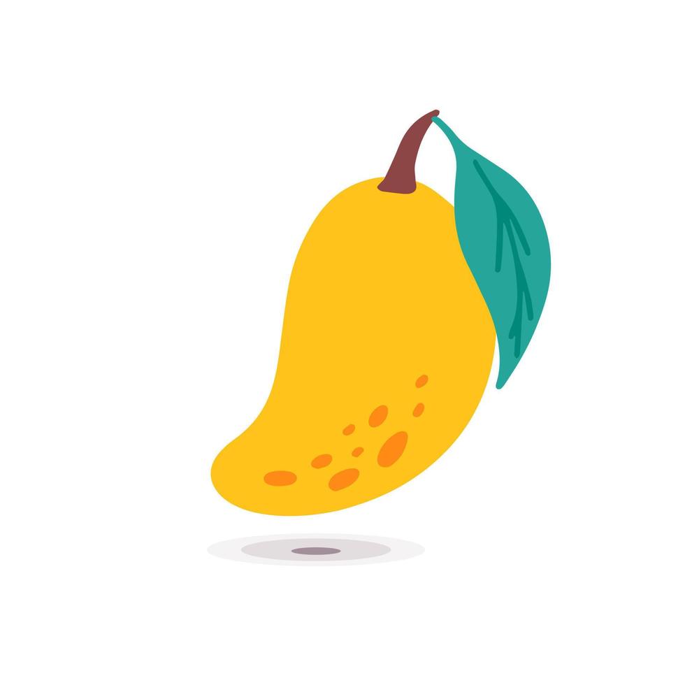 conception d'élément de fruit de mangue bio eco frais de vecteur