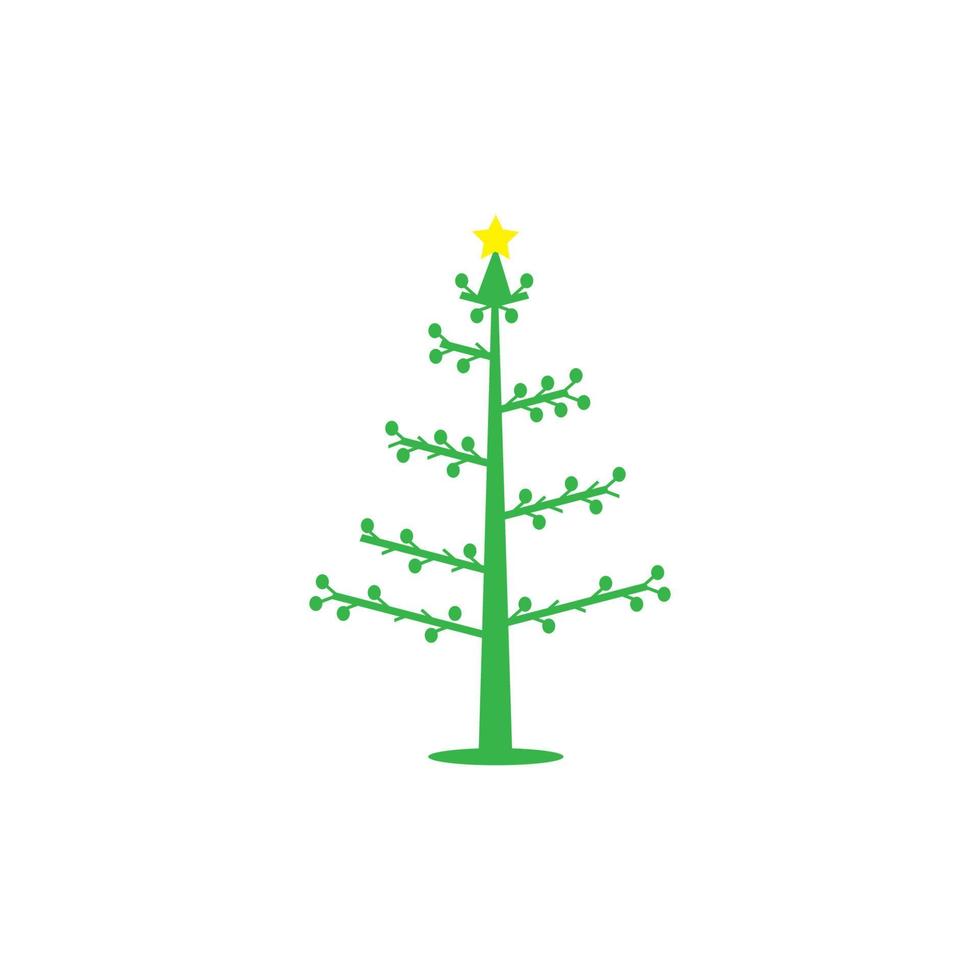 logo d'icône d'arbre de noël, création vectorielle vecteur