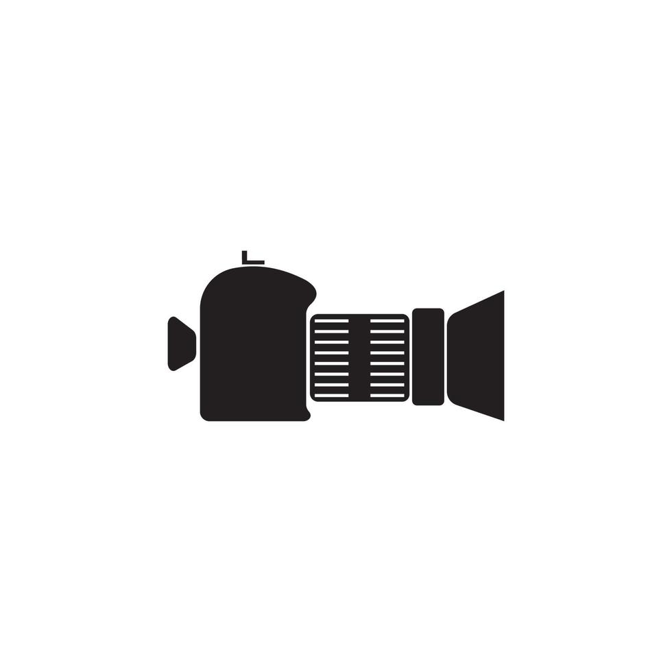 logo d'icône de film et d'appareil photo, illustration de conception vectorielle vecteur
