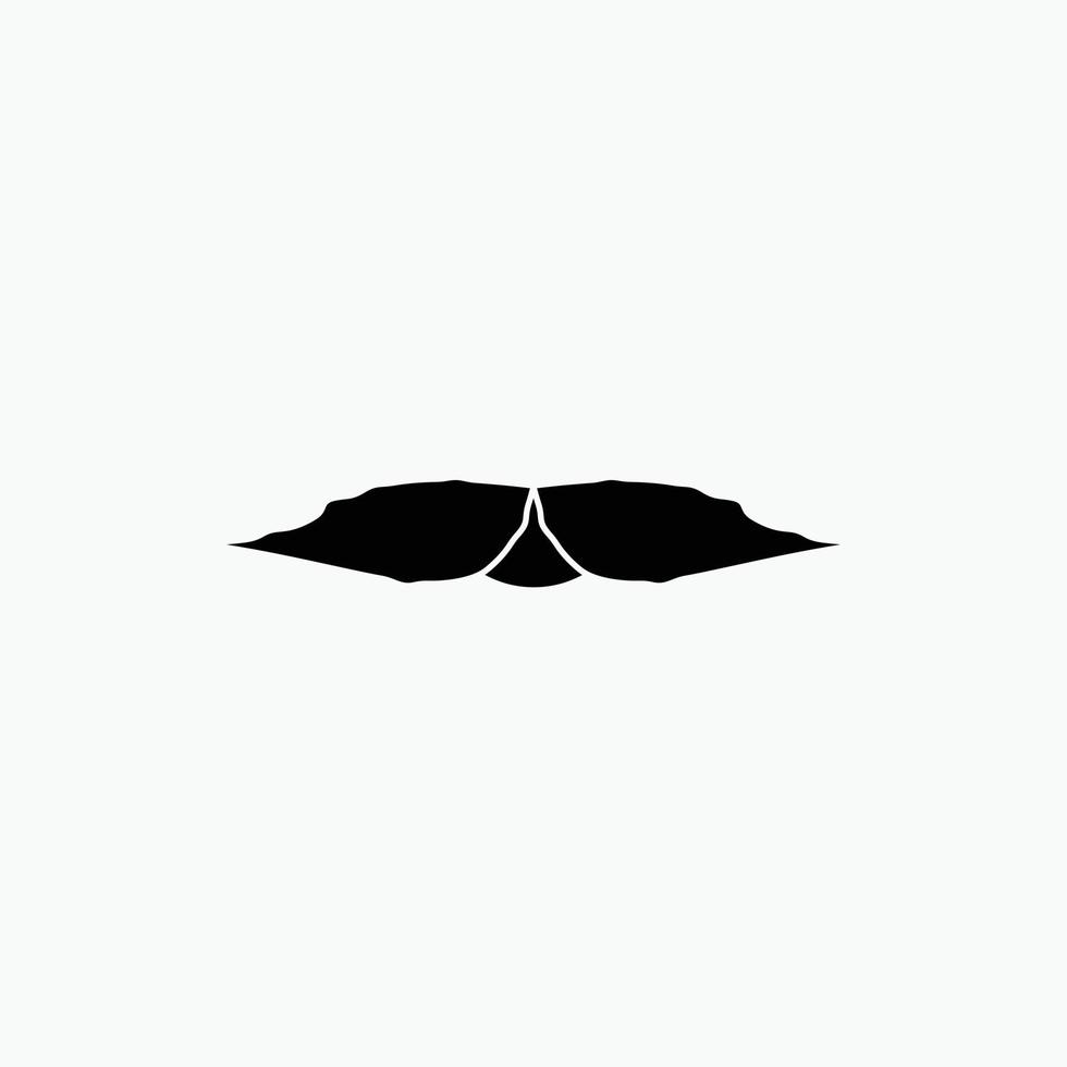 moustache. branché. movember. Masculin. icône de glyphe d'hommes. illustration vectorielle isolée vecteur