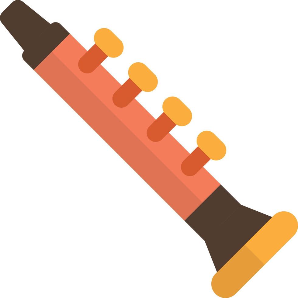 illustration de flûte dans un style minimal vecteur