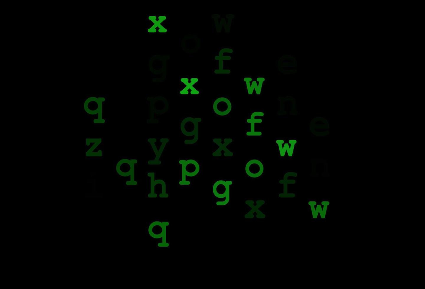 couverture vectorielle vert foncé avec symboles anglais. vecteur