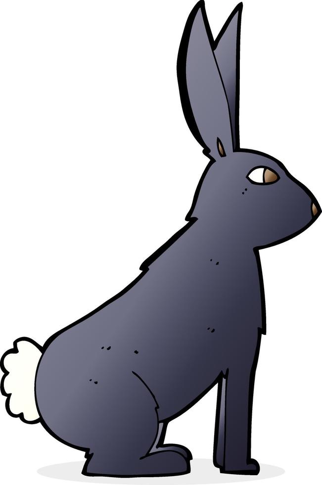 lapin de dessin animé personnage doodle vecteur