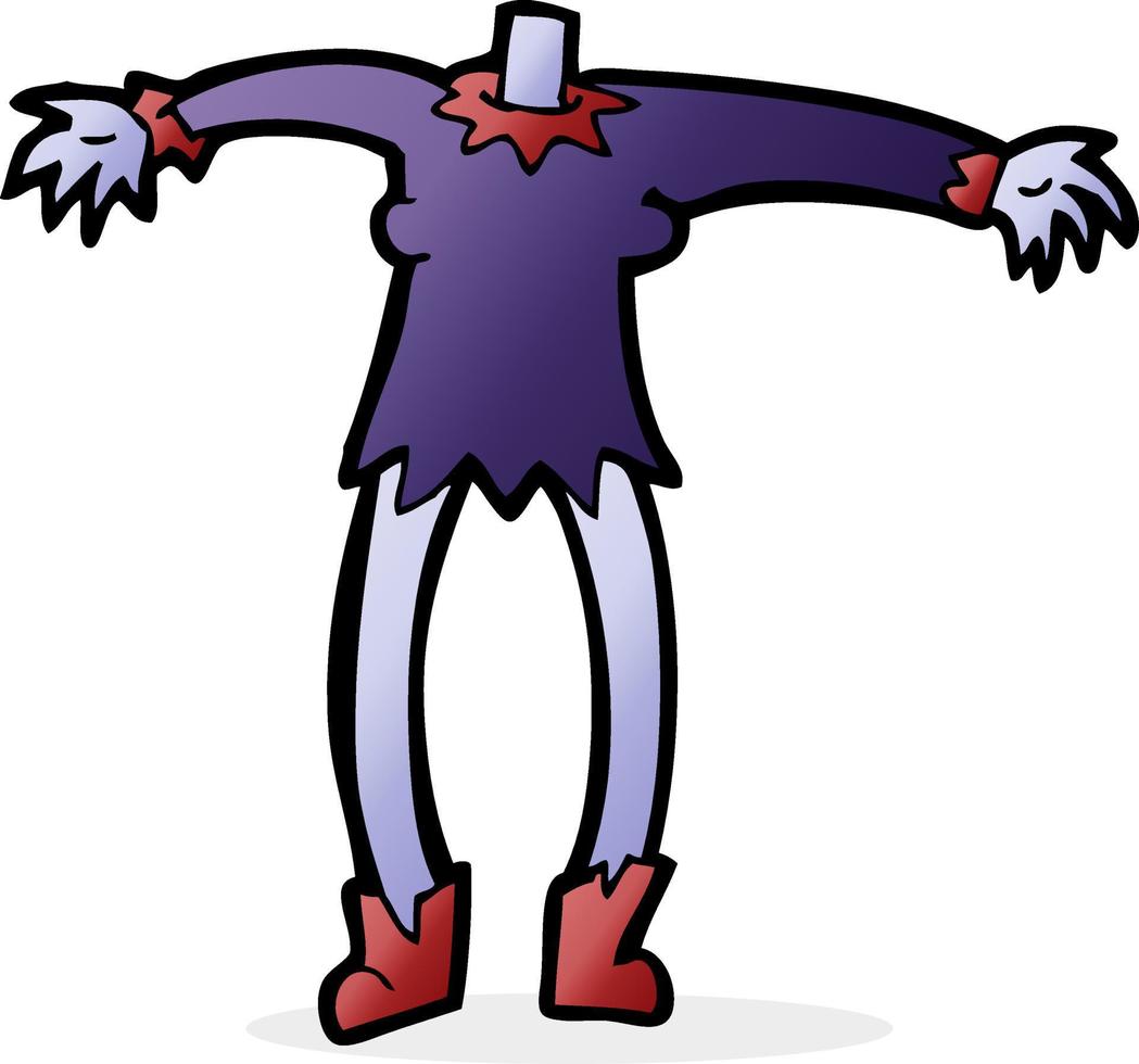 corps de vampire dessin animé personnage doodle vecteur