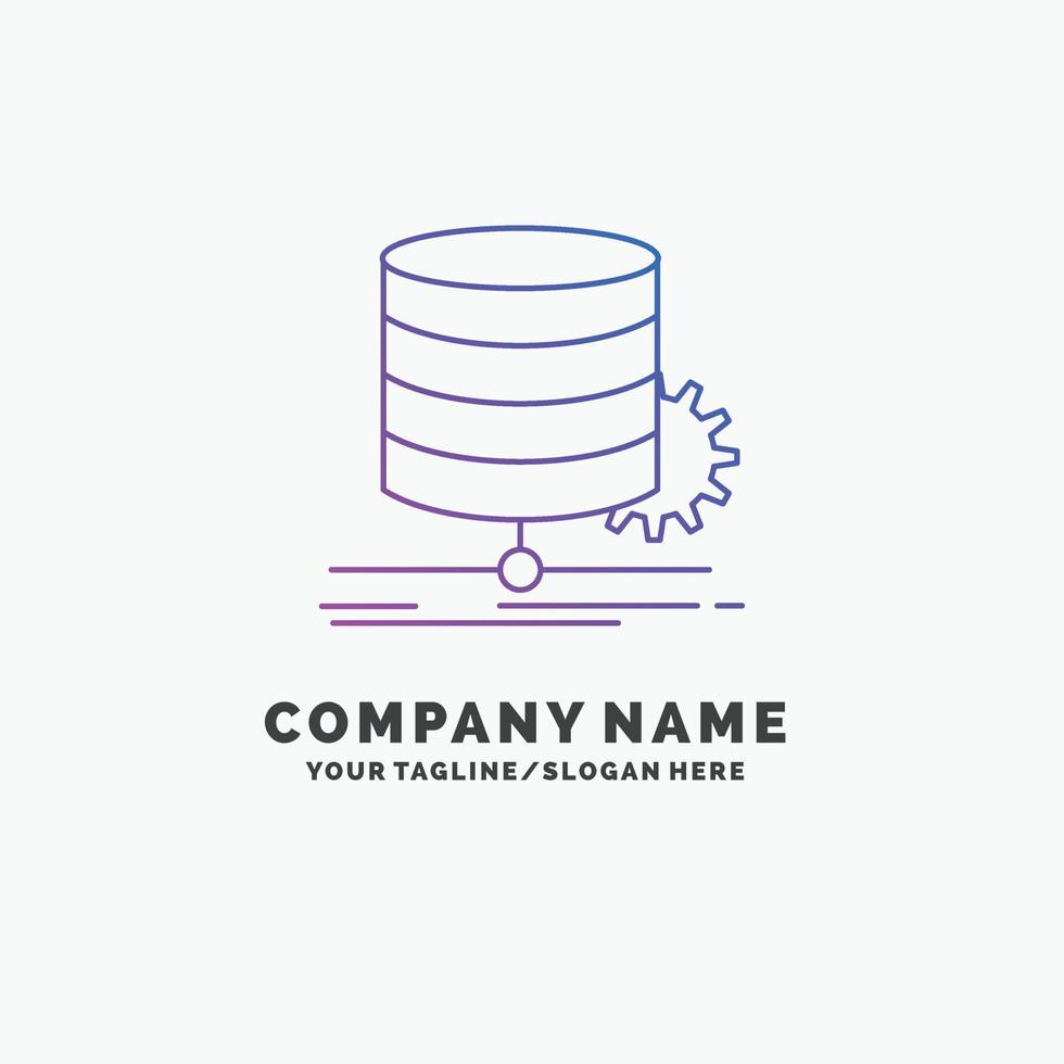 algorithme. graphique. Les données. diagramme. modèle de logo d'entreprise de flux violet. place pour le slogan vecteur