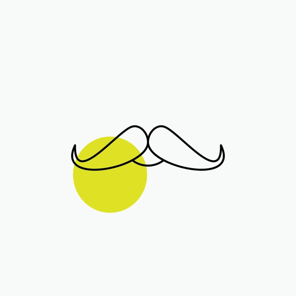 moustache. branché. movember. Masculin. icône de ligne hommes vecteur