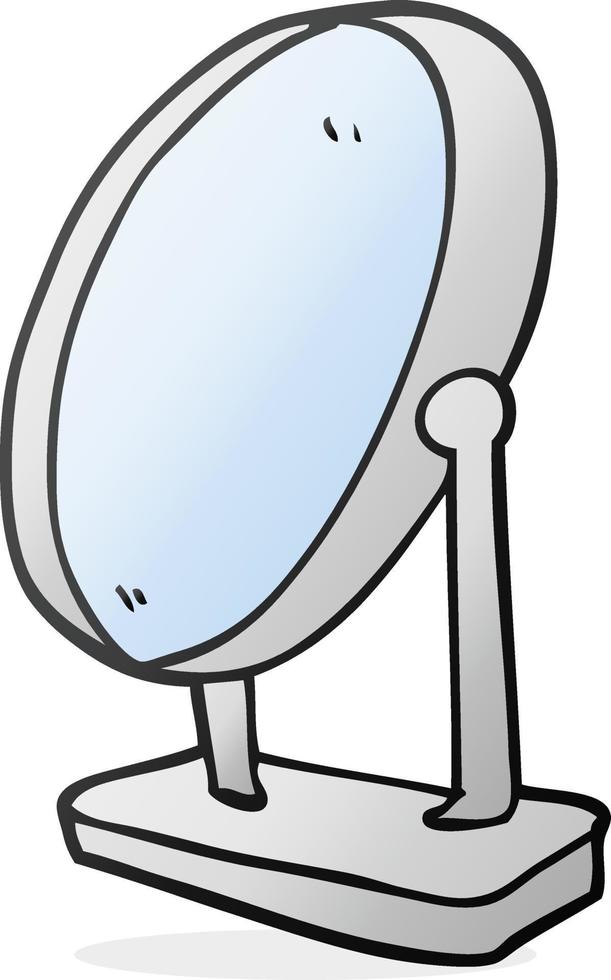 miroir de dessin animé de griffonnage vecteur
