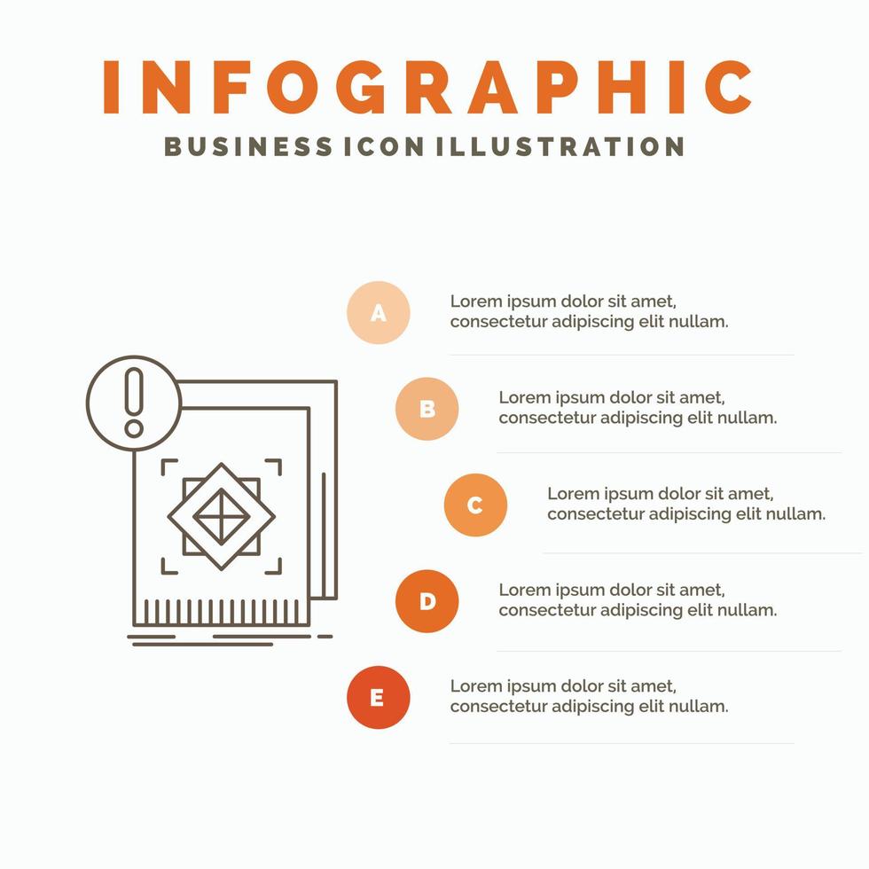 structure. la norme. Infrastructure. informations. modèle d'infographie d'alerte pour le site Web et la présentation. icône grise de ligne avec illustration vectorielle de style infographie orange vecteur