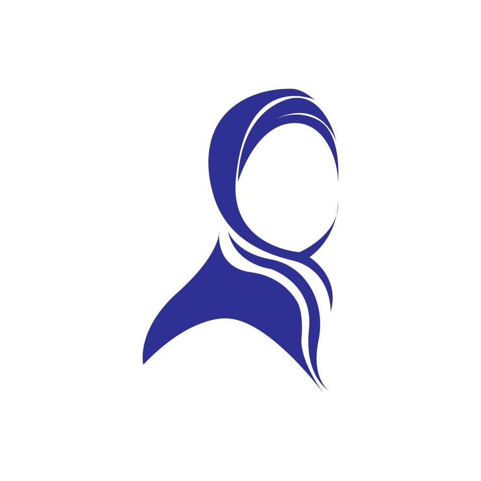 Muslimah hijab logo modèle vector illustration design