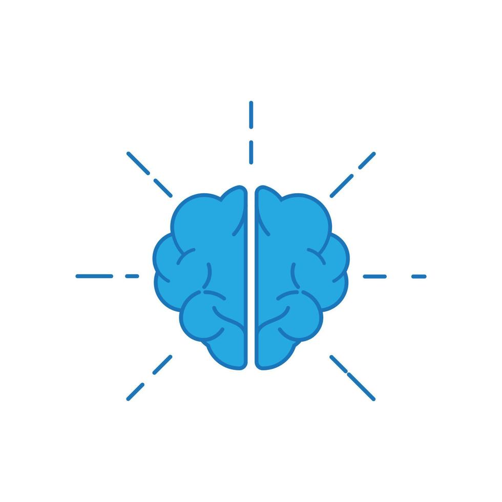 modèle d'icône d'illustration vectorielle de cerveau de santé vecteur