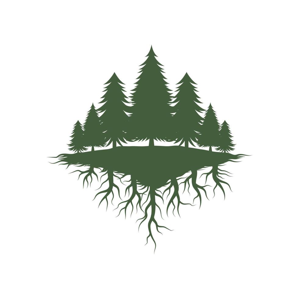 illustration de conception d'icône de vecteur de forêt