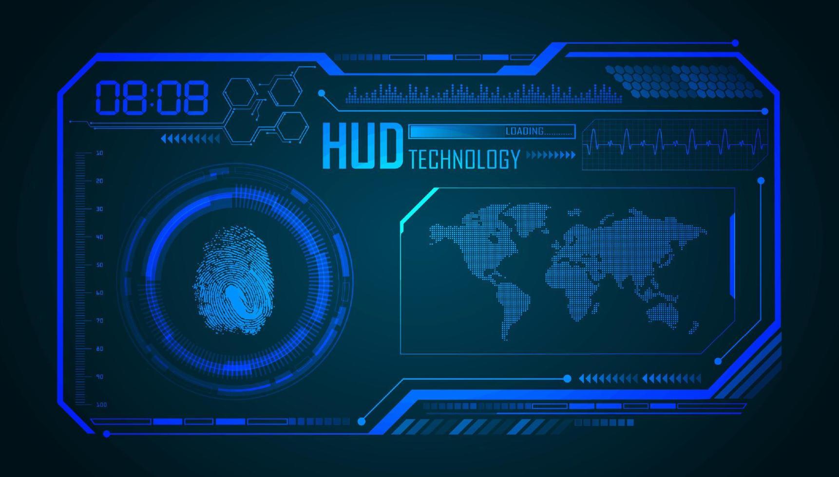 fond de technologie hud moderne vecteur