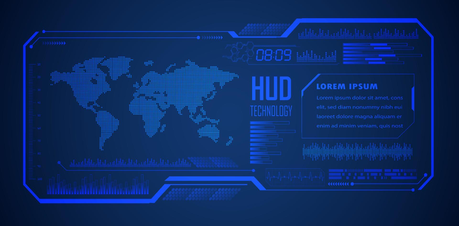 fond de technologie hud moderne vecteur