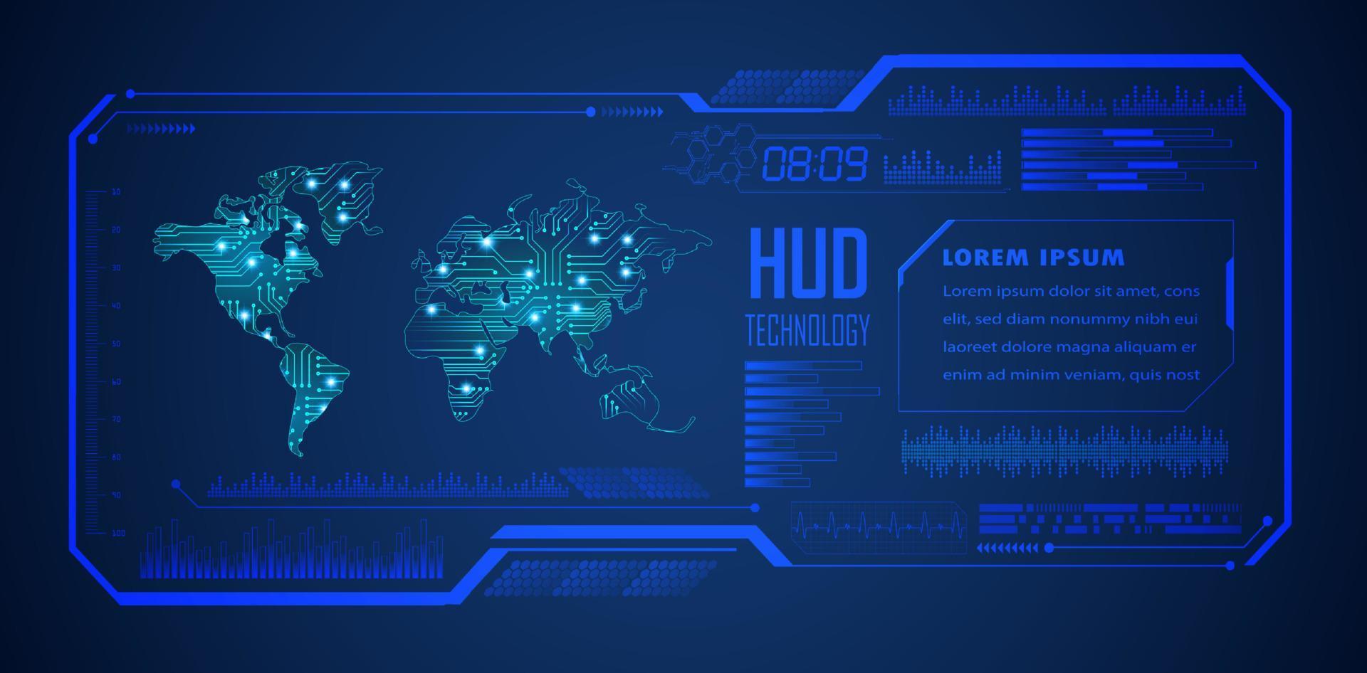 fond de technologie hud moderne vecteur