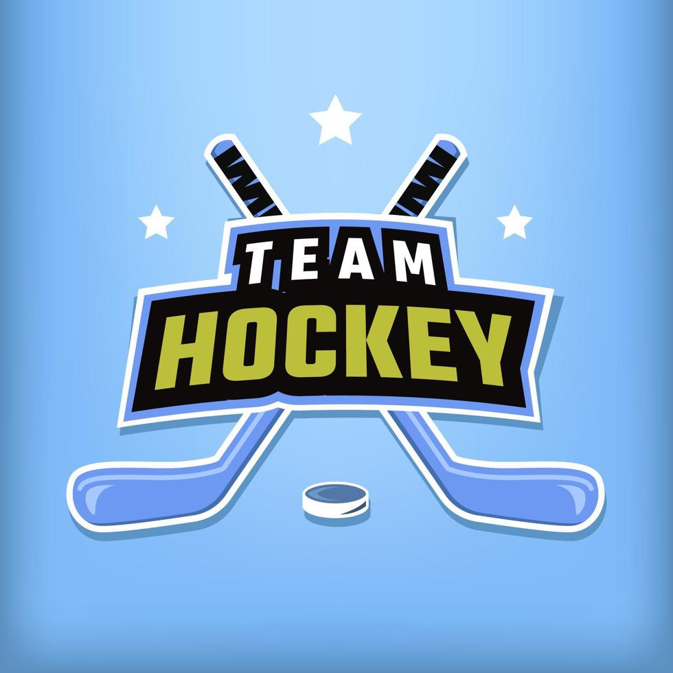 logo de hockey minimaliste pour l'équipe vecteur