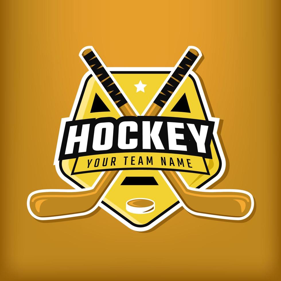 logo de club de hockey de style minimaliste vecteur