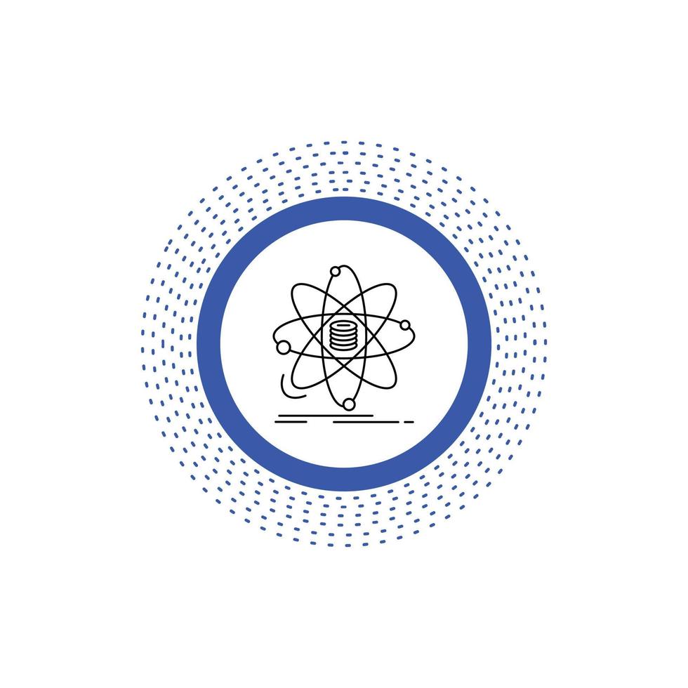 une analyse. Les données. informations. rechercher. icône de la ligne scientifique. illustration vectorielle isolée vecteur