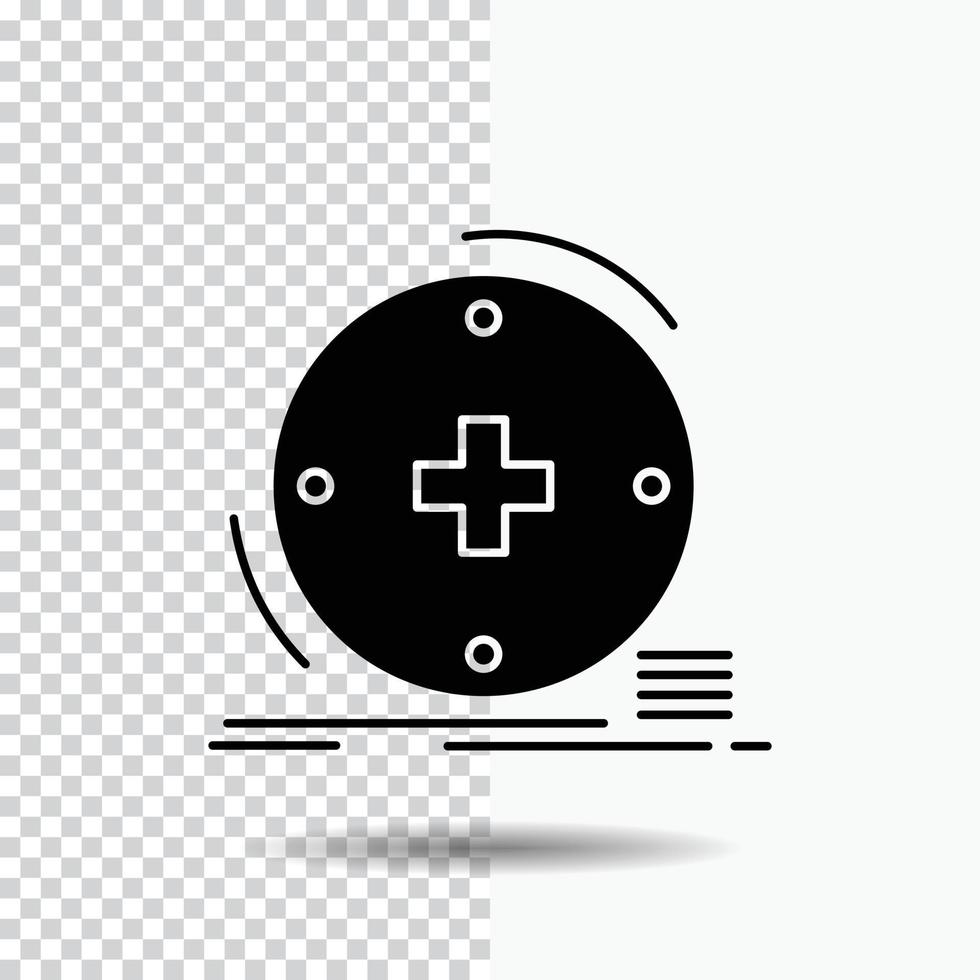 clinique. numérique. santé. soins de santé. icône de glyphe de télémédecine sur fond transparent. icône noire vecteur