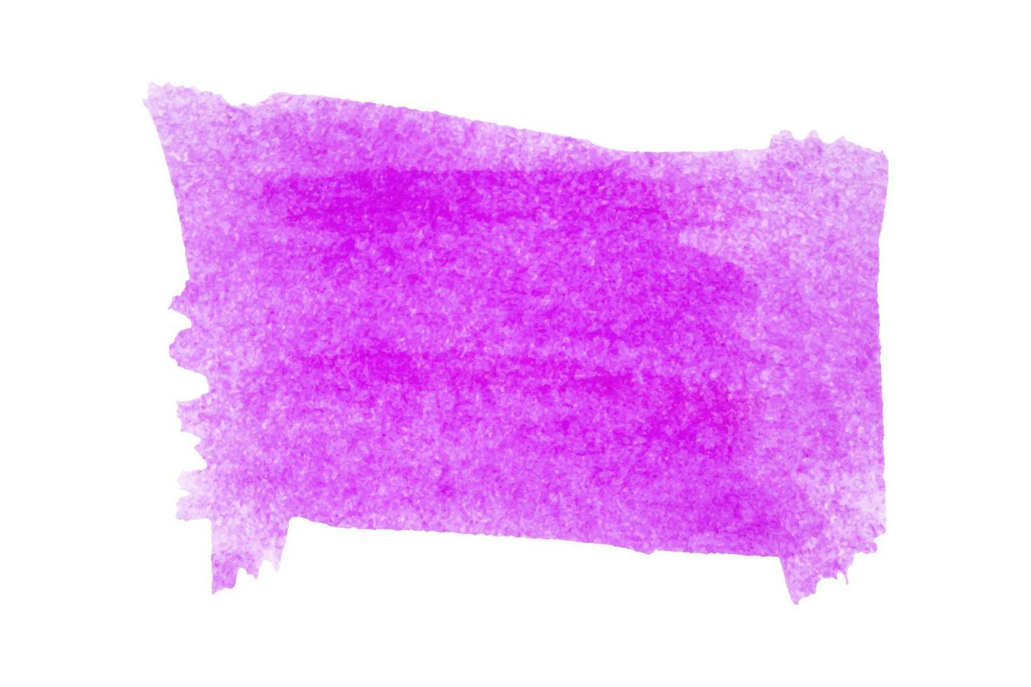 tache rectangulaire rose de peinture aquarelle isolée sur blanc. arrière-plan pour le texte. illustration vecteur