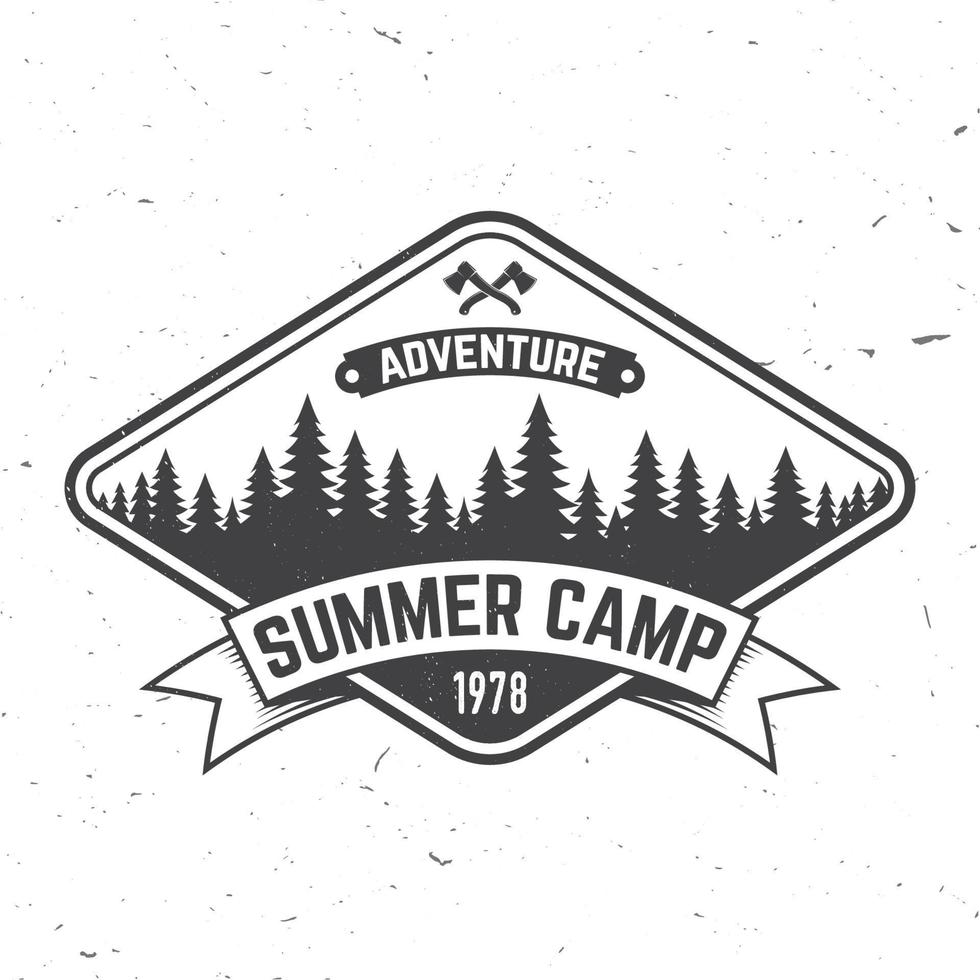 camp d'été. illustration vectorielle. concept de chemise ou de logo, d'impression, de timbre ou de tee-shirt. vecteur