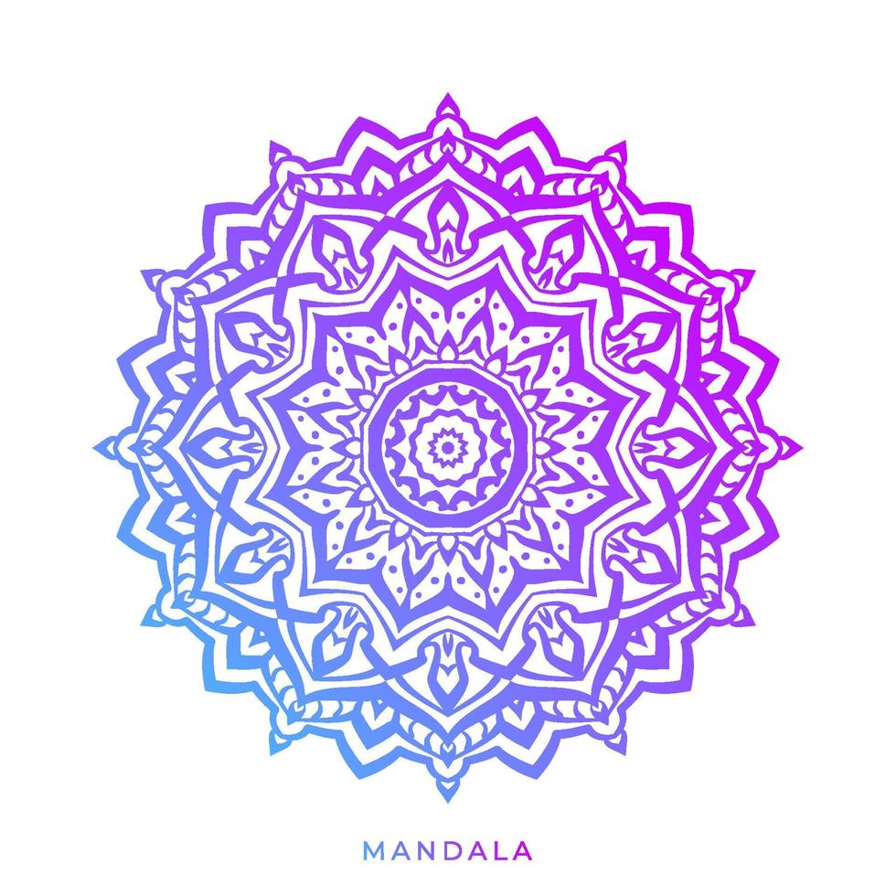 mandalas isolés vecteur couleur à la mode décoration pacifique booster d'énergie pour la marque et le web ou l'élément d'impression