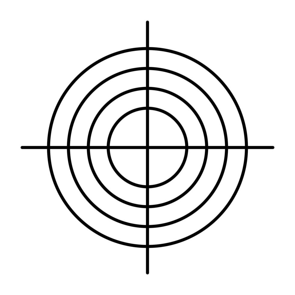 icône de conception parfaite du réticule vecteur