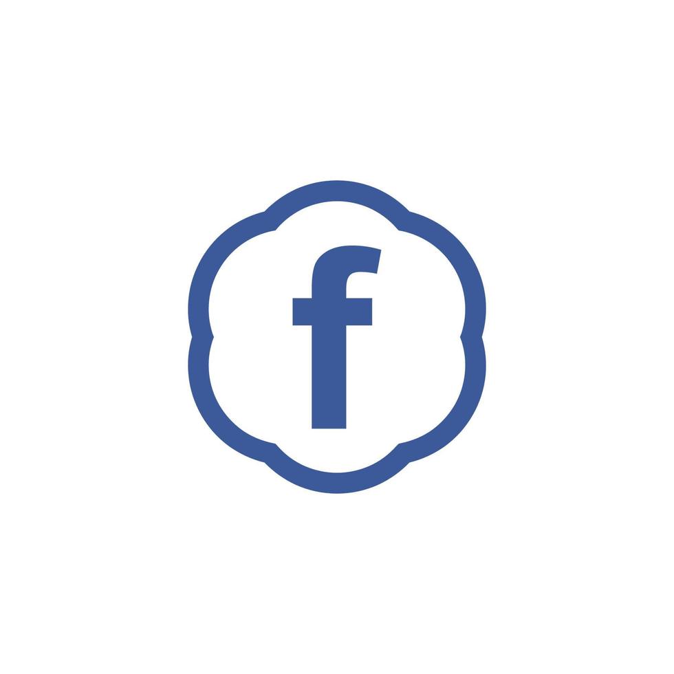 icône de la lettre f. bouton f bleu. signe de symbole lettre f. lettre f illustration vectorielle. vecteur