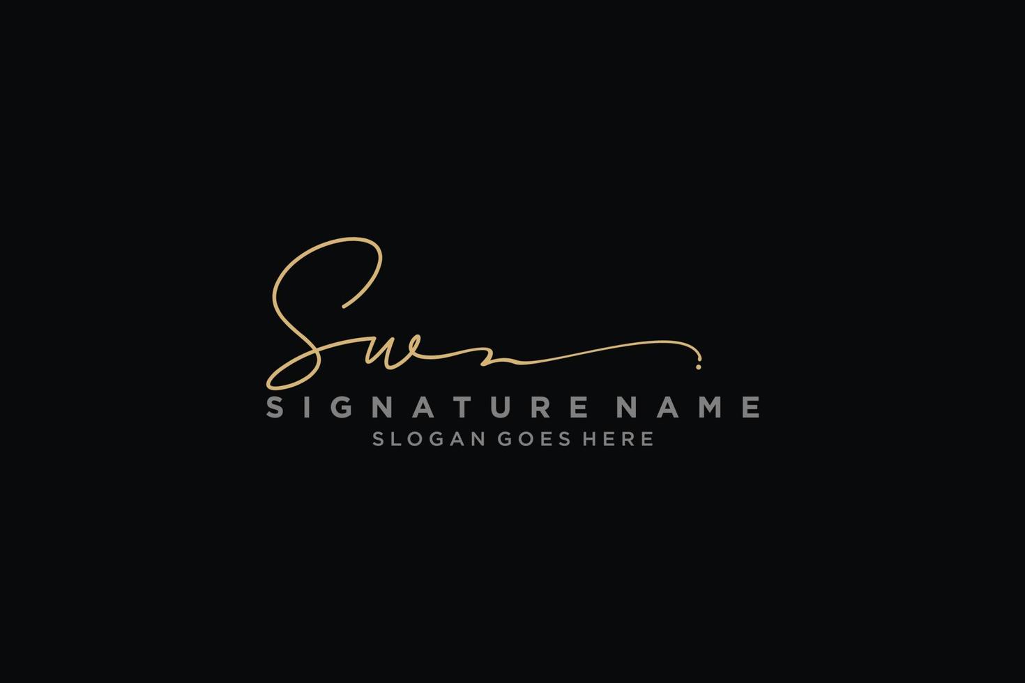 initiale sw lettre signature logo modèle design élégant logo signe symbole modèle vecteur icône