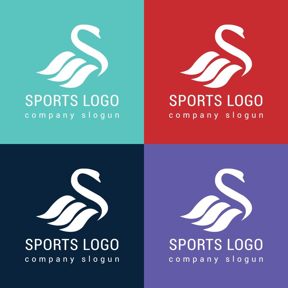 modèle de conception de logo de club de football, concept de logotype de tournois de football. identité de l'équipe de football isolée, illustrations vectorielles de conception de symbole de sport abstrait. vecteur